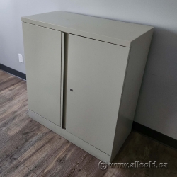 Silver 2 Door Metal Storage Cabinet, Locking